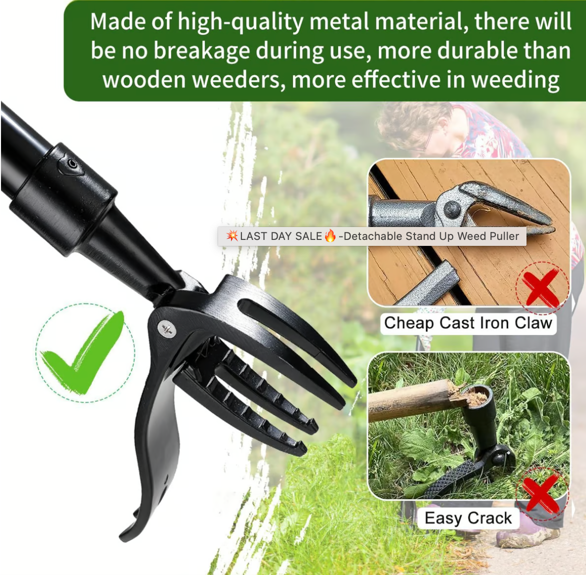 WeedClaw Effortless, Root-Deep Weed Removal