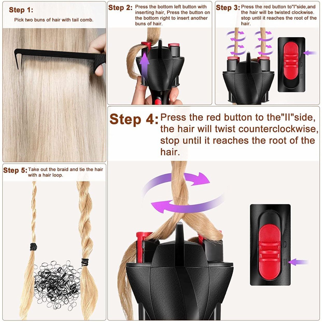 AutoTwist Don't Hurt Your Hair, Don't Get Stuck