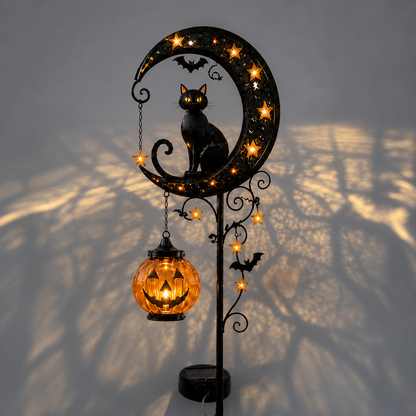 PumpkinMoon - Warm Glow · Weather-Resistant · Easy Stake Setup