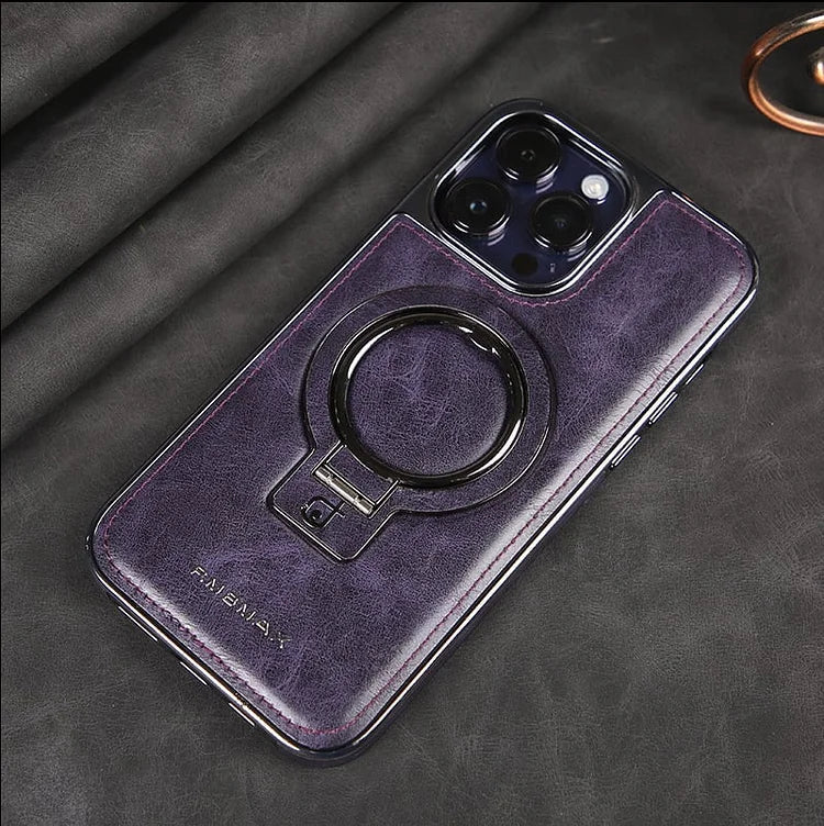 iPhone IronGrip Leather Stand Case