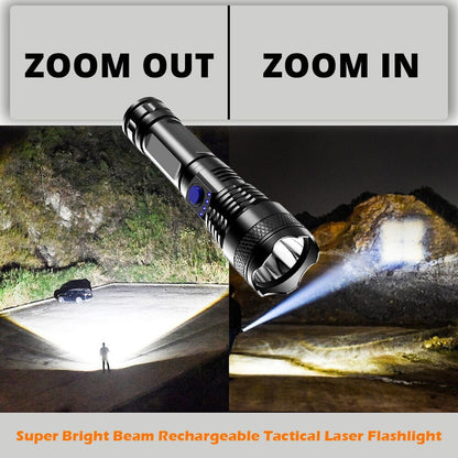 Ignis - LED Rechargeable Tactical Laser Flashlight High Lumens