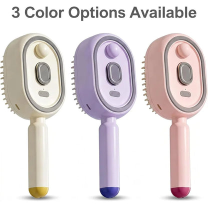 Rechargeable Hair Straightener Brush with Detangling Comb