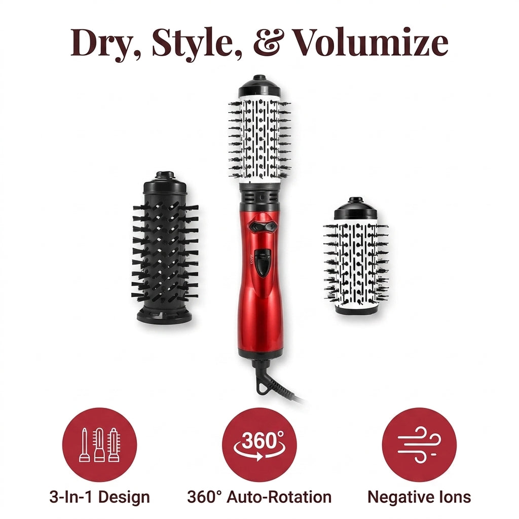 AeroVolume Pro — 3-in-1 Volumizing Blowout Brush