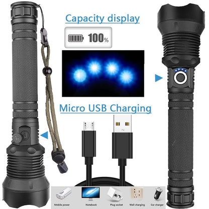 Ignis - LED Rechargeable Tactical Laser Flashlight High Lumens