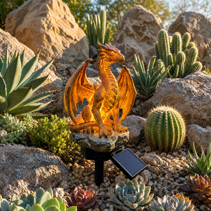 EmberDrake - Mystical Solar-Powered Ember Glow