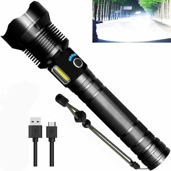 Ignis - LED Rechargeable Tactical Laser Flashlight High Lumens