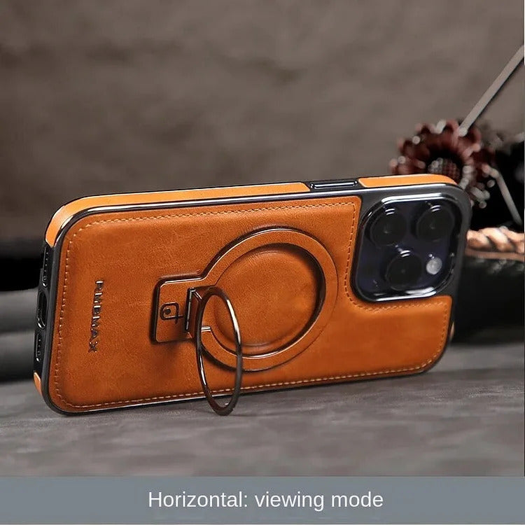 iPhone IronGrip Leather Stand Case