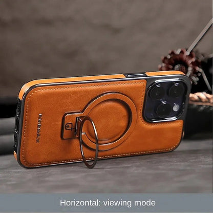 iPhone IronGrip Leather Stand Case