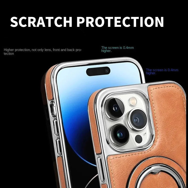 iPhone IronGrip Leather Stand Case