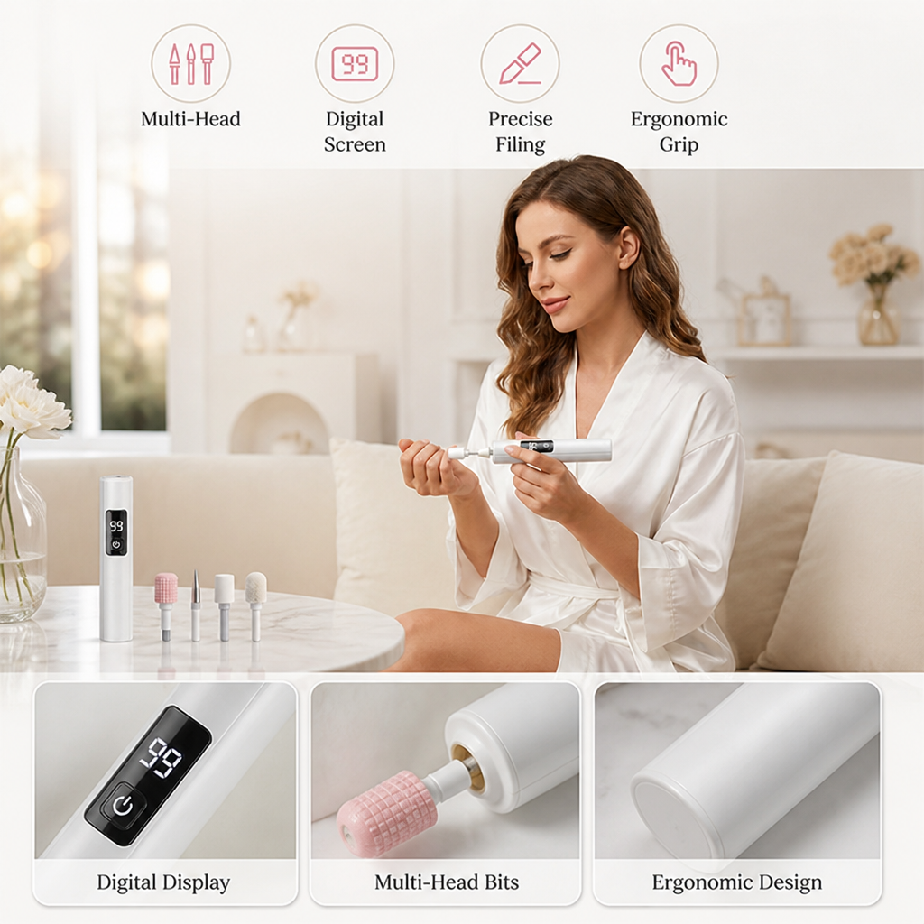 GlowDrill Electric Nail Drill Set