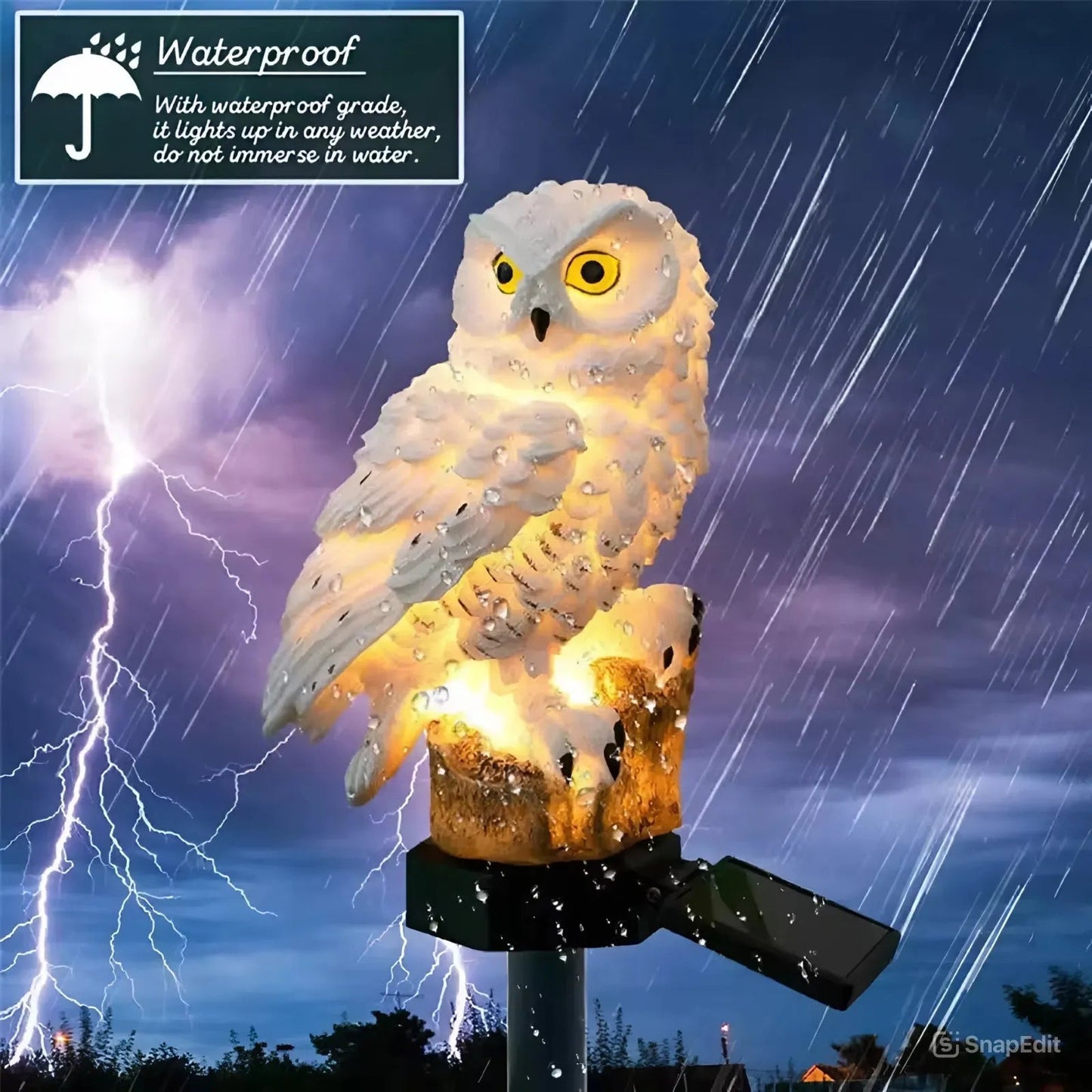 GlowPerch — Solar-Powered, Weatherproof, Auto-Sensing Owl Light