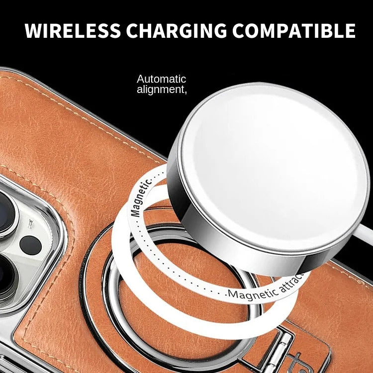 iPhone IronGrip Leather Stand Case
