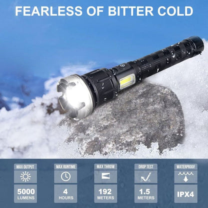 Ignis - LED Rechargeable Tactical Laser Flashlight High Lumens