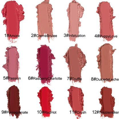 12colors of waterproof lipstick