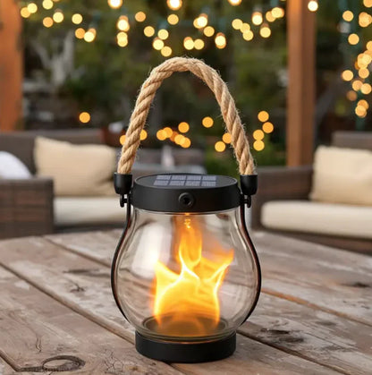 Amberglow Solar Flame Lantern