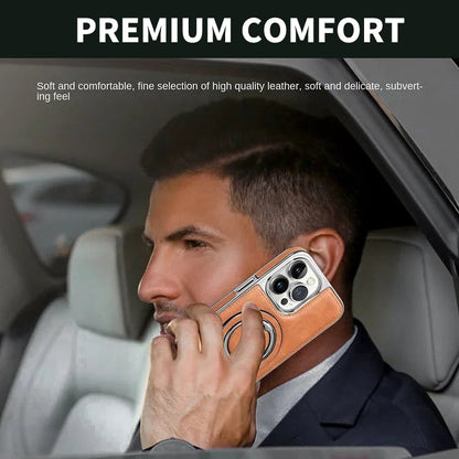 iPhone IronGrip Leather Stand Case