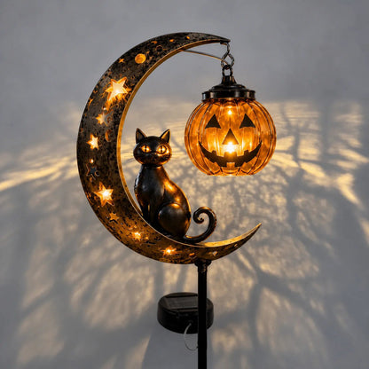 PumpkinMoon - Warm Glow · Weather-Resistant · Easy Stake Setup