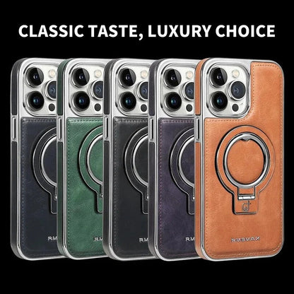 iPhone IronGrip Leather Stand Case
