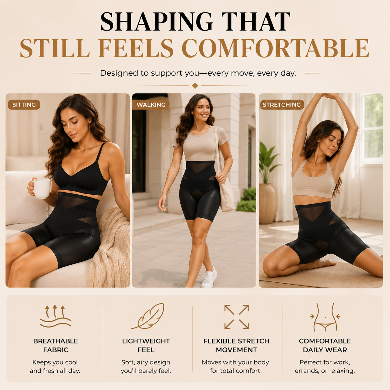 VelvetContour — smooth, sculpting, all-day comfort.