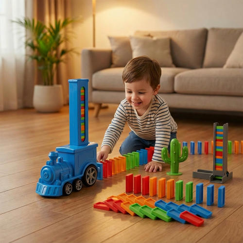 DominoRail - Automatic Play, Endless Creativity, Family Fun