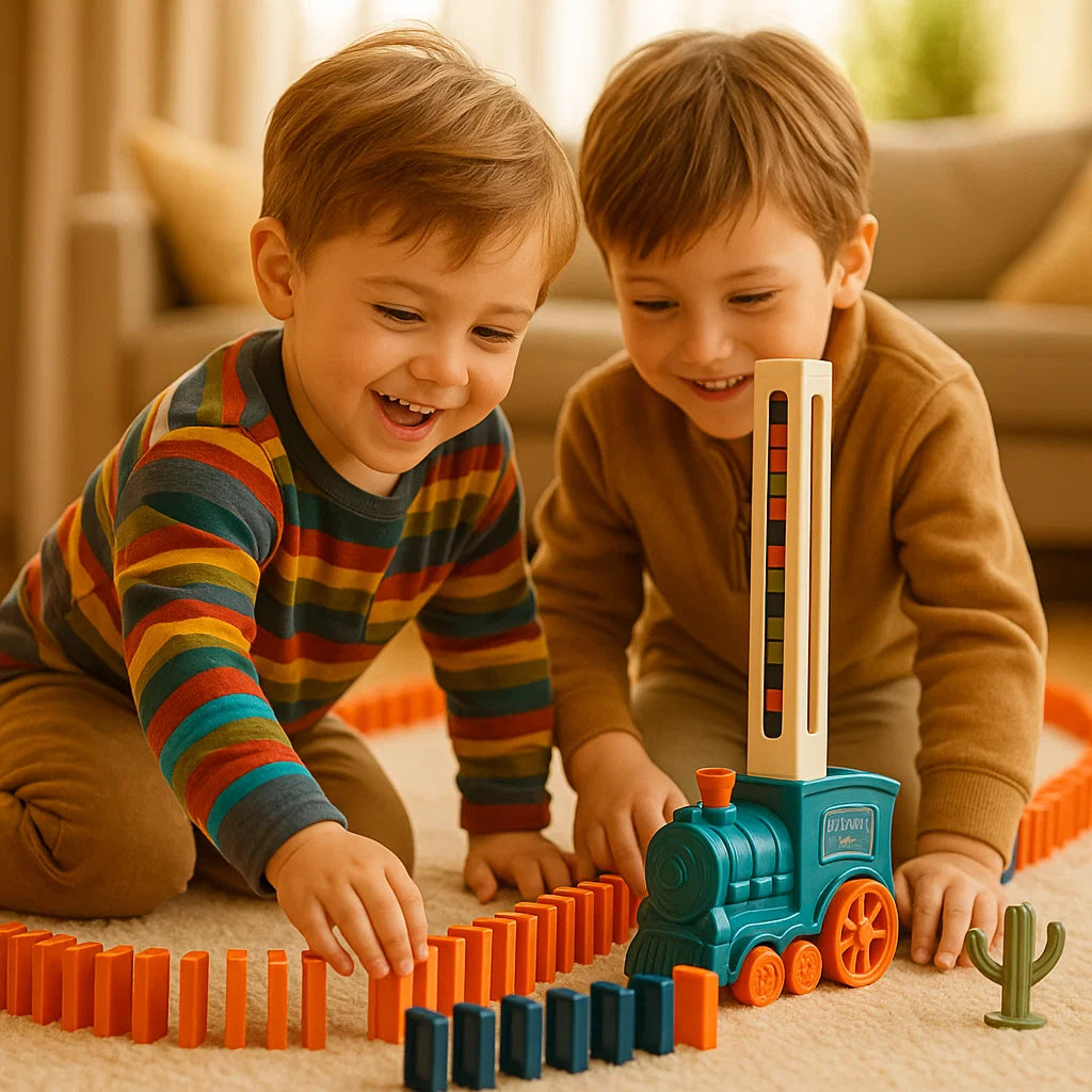 DominoRail - Automatic Play, Endless Creativity, Family Fun
