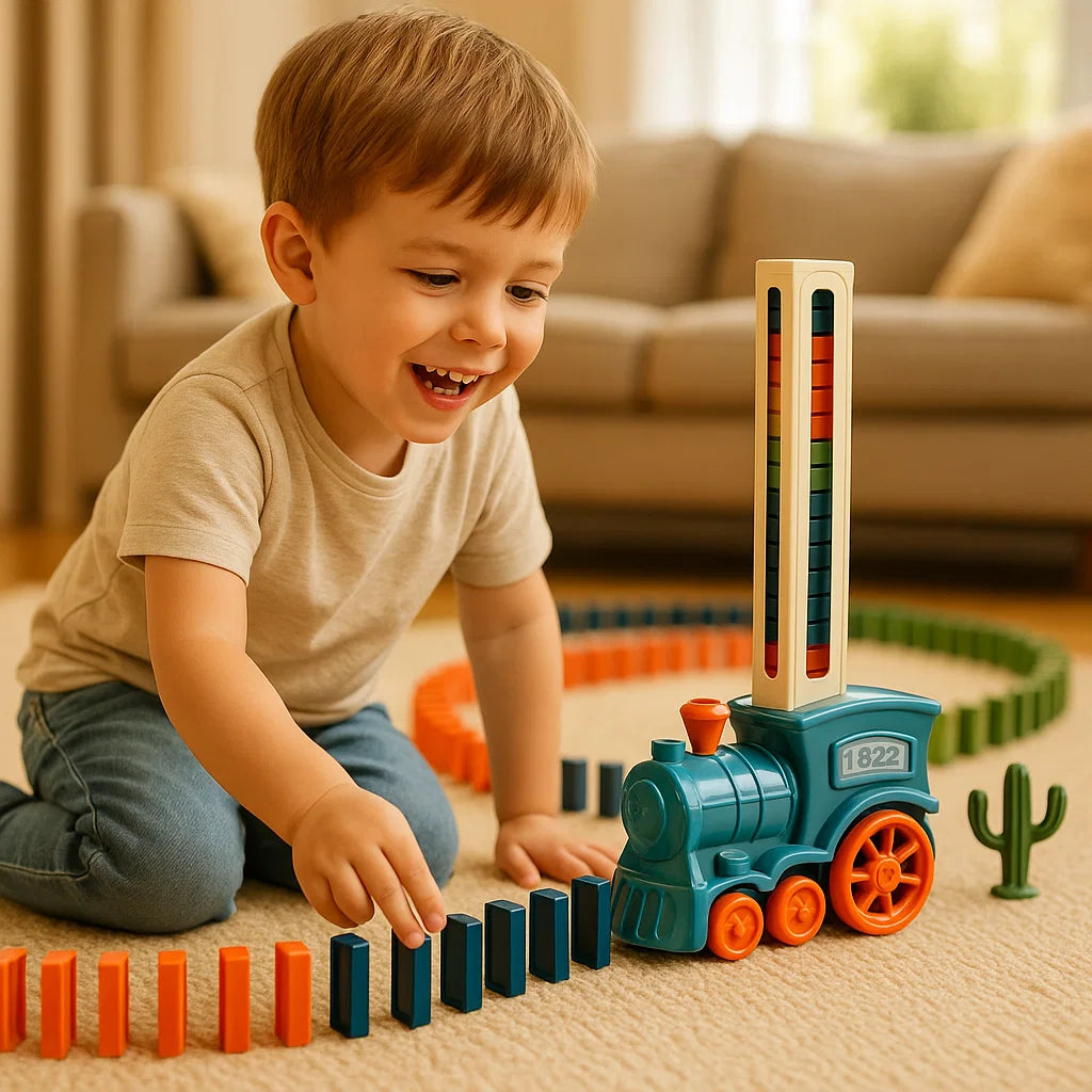 DominoRail - Automatic Play, Endless Creativity, Family Fun