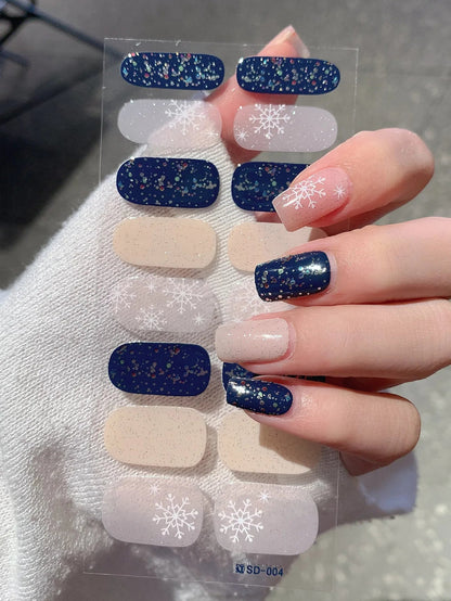 Snowflake Shine Nail Wraps