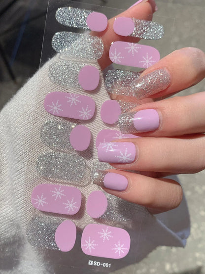 Snowflake Shine Nail Wraps