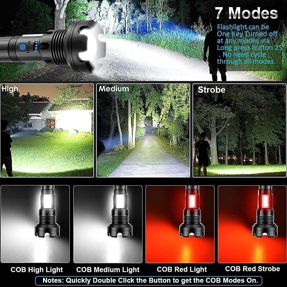 Ignis - LED Rechargeable Tactical Laser Flashlight High Lumens