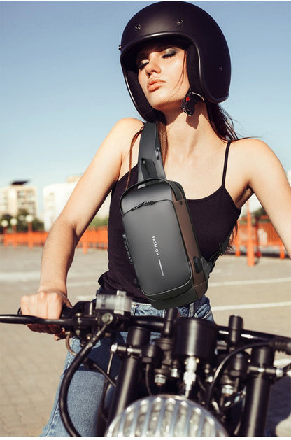 GuardSling - USB charging sport sling  Anti-theft shoulder bag