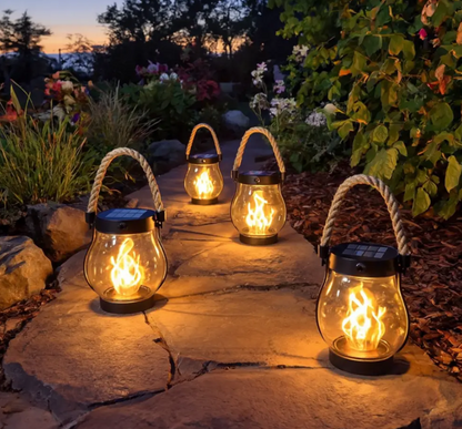 Amberglow Solar Flame Lantern