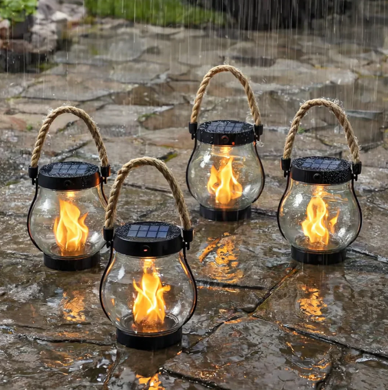 Amberglow Solar Flame Lantern