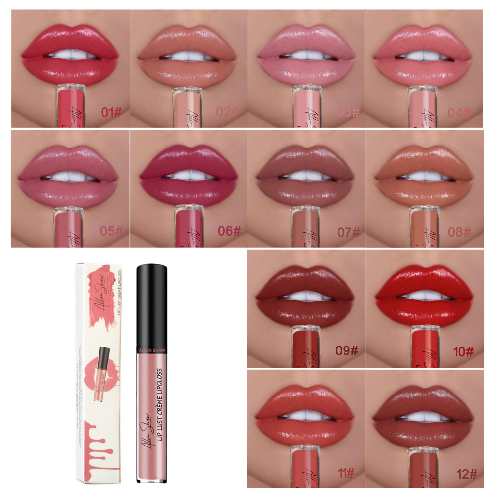 12colors of waterproof lipstick