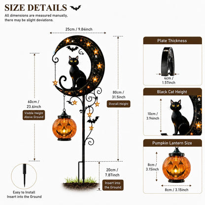 PumpkinMoon - Warm Glow · Weather-Resistant · Easy Stake Setup