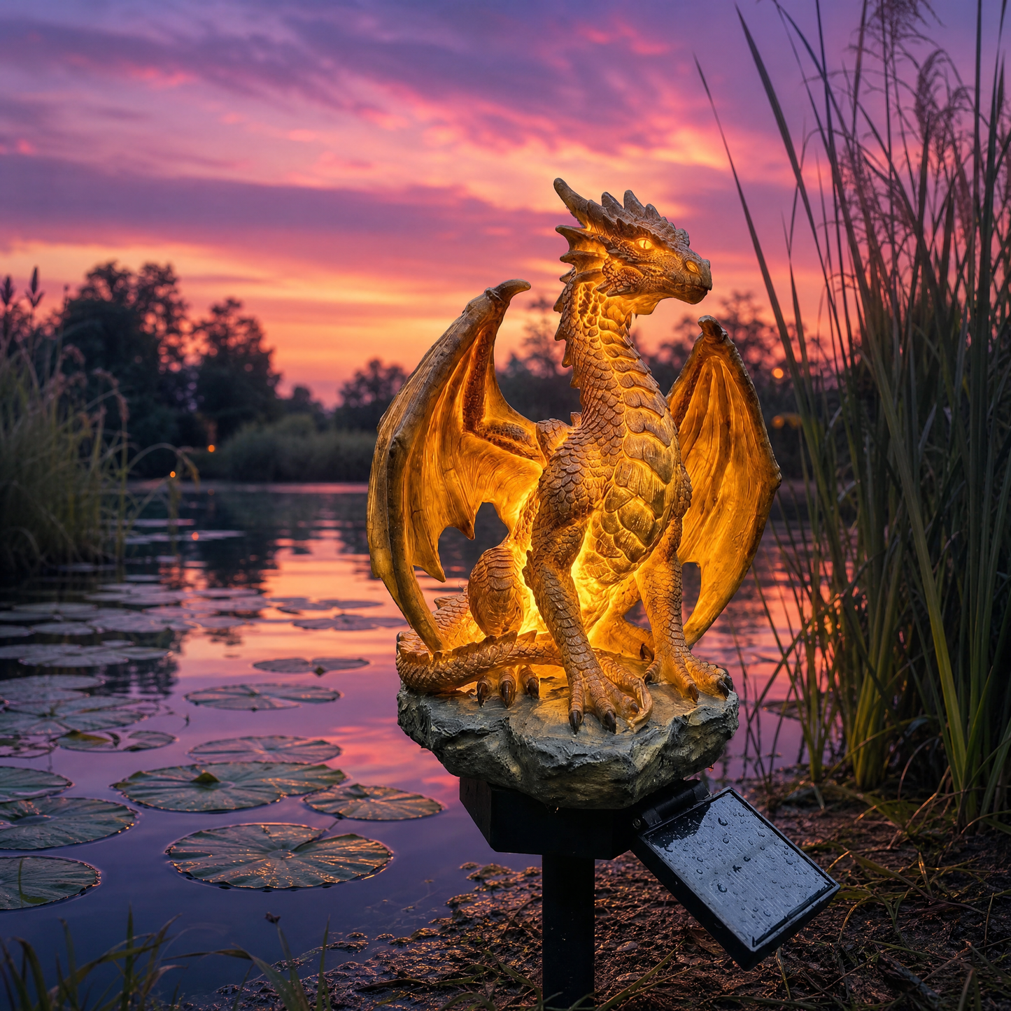 EmberDrake - Mystical Solar-Powered Ember Glow