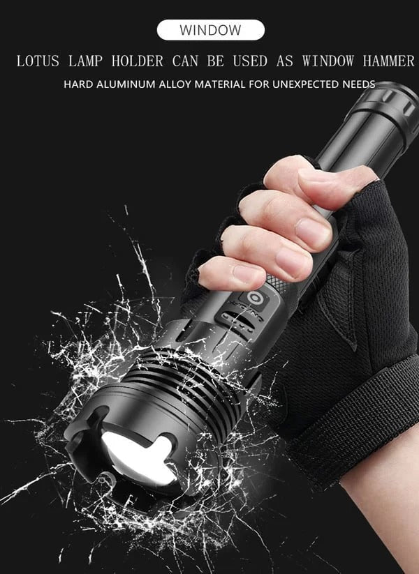 Ignis - LED Rechargeable Tactical Laser Flashlight High Lumens